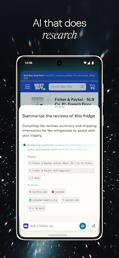 Скриншот 3 — Comet: AI Browser & Assistant