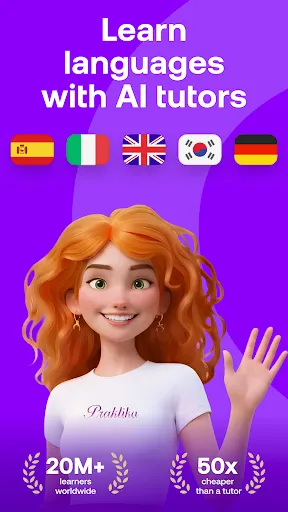 Скриншот 1 — Praktika – AI Language Tutor