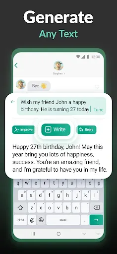 Скриншот 4 — Keyboard AI Assistant: Writely