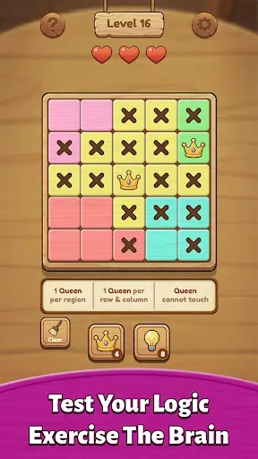 Скриншот 3 — Smart Queens: Wooden Sudoku