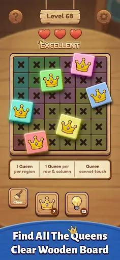 Скриншот 6 — Smart Queens: Wooden Sudoku