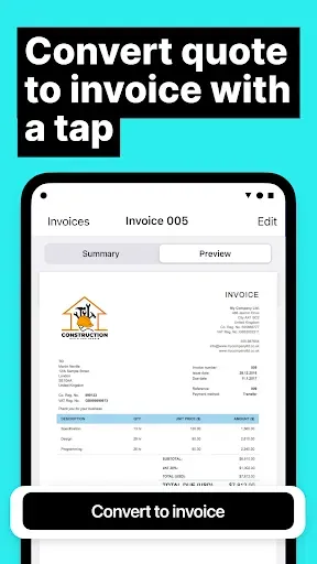 Скриншот 4 — Freebie Invoice Estimate Maker
