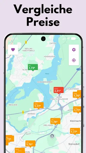 Скриншот 1 — tankste! - Deine Tankpreis App