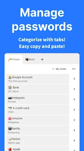 Скриншот 1 — Password Manager - Безопасный