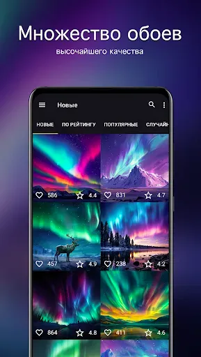 Скриншот 2 — Обои с северным сиянием 7Fon