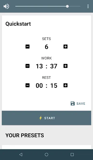 Скриншот 1 — Interval Timer