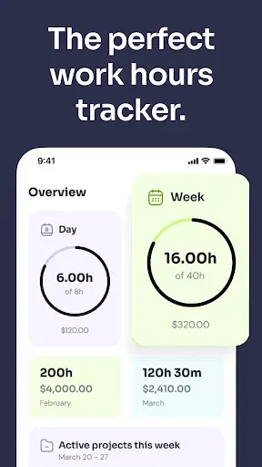 Скриншот 1 — Time Clock: Easy Tracker