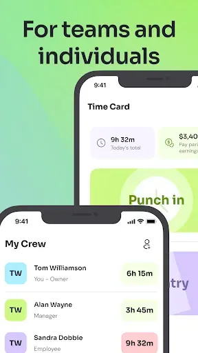 Скриншот 2 — Time Clock: Easy Tracker