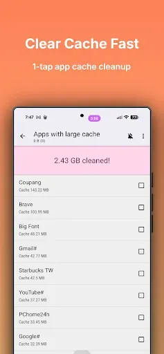 Скриншот 1 — 1Tap Cleaner Pro (Русская)