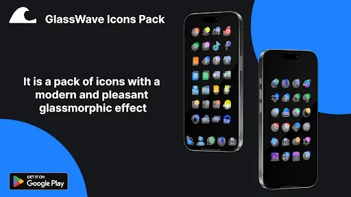 Скриншот 1 — GlassWave Icons Pack