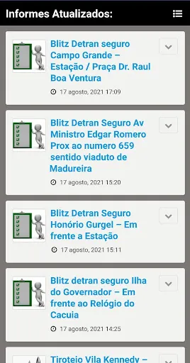 Скриншот 2 — Alerta Rio Informes Lei Seca