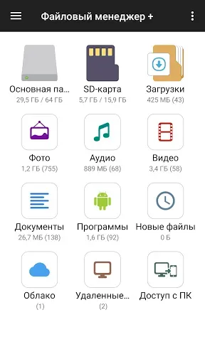 Скриншот 1 — Файловый менеджер