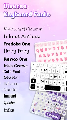 Скриншот 1 — Emoji Font Keyboard & Themes