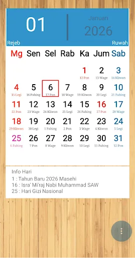 Скриншот 1 — Kalender Jawa