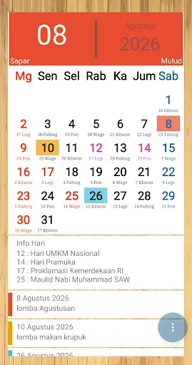 Скриншот 3 — Kalender Jawa