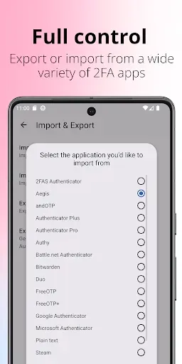 Скриншот 8 — Aegis Authenticator - 2FA App