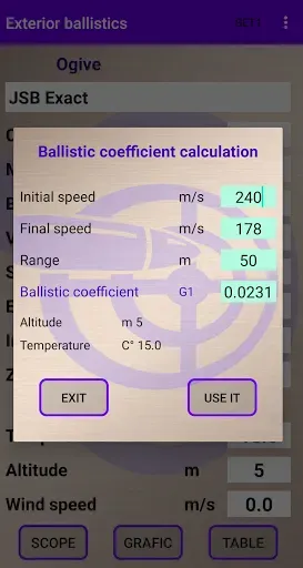 Скриншот 4 — External ballistics calculator
