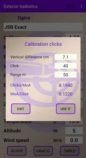 Скриншот 6 — External ballistics calculator