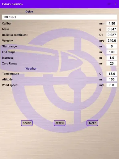 Скриншот 7 — External ballistics calculator