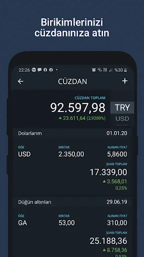 Скриншот 4 — Döviz App - Anlık Altın, Borsa