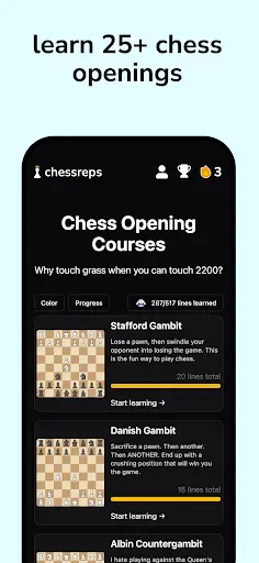 Скриншот 1 — Chessreps - Master Openings