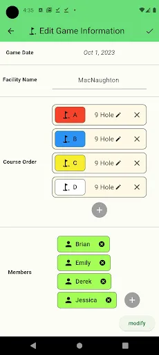 Скриншот 4 — Park Golf Scorecard