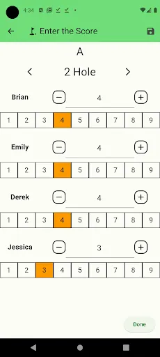 Скриншот 5 — Park Golf Scorecard