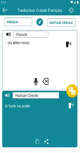 Скриншот 2 — Traduction Créole Haïtien en F