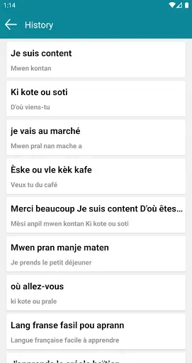 Скриншот 5 — Traduction Créole Haïtien en F