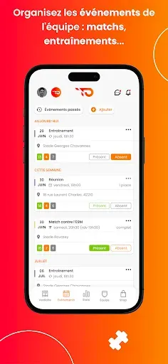 Скриншот 2 — TeamPulse - Gestion d'équipe