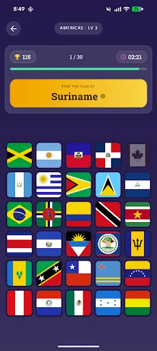 Скриншот 3 — Country Flags - Quiz & Match