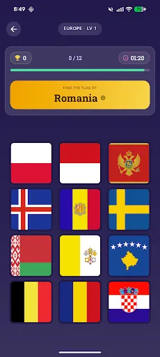 Скриншот 5 — Country Flags - Quiz & Match