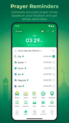 Скриншот 2 — WeMuslim: Athan, Qibla&Quran