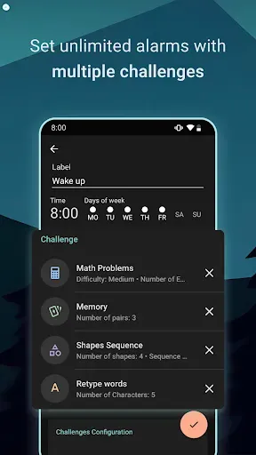 Скриншот 2 — Challenges Alarm Clock