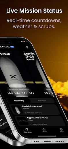 Скриншот 2 — LaunchX: Rocket Launch Tracker