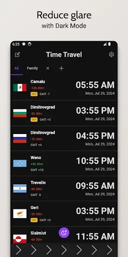 Скриншот 2 — Time Travel: World Clocks
