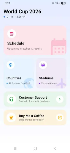Скриншот 1 — World Cup 2026 Hub