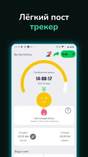 Скриншот 1 — Трекер интервального голодания