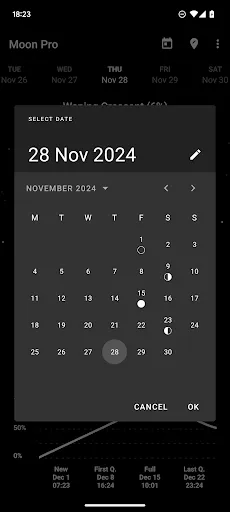 Скриншот 3 — My Moon Phase - Lunar Calendar
