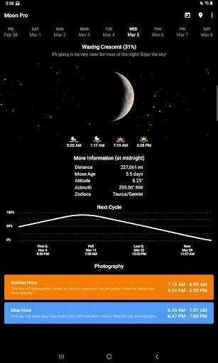Скриншот 5 — My Moon Phase - Lunar Calendar