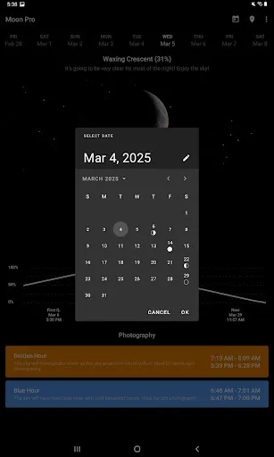 Скриншот 6 — My Moon Phase - Lunar Calendar