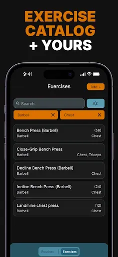 Скриншот 6 — Gym log - Strive