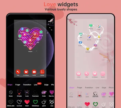 Скриншот 4 — Love Launcher: lovely launcher