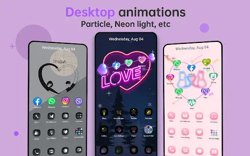 Скриншот 5 — Love Launcher: lovely launcher