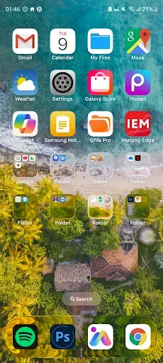 Скриншот 1 — Лаунчер iOS 26