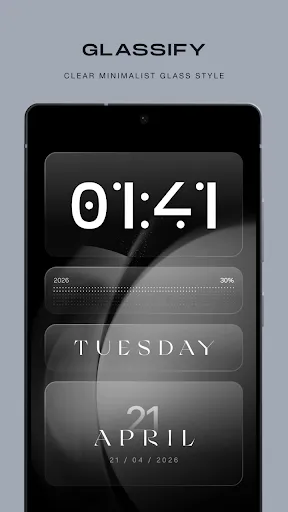 Скриншот 1 — Glassify - Widgets & Themes