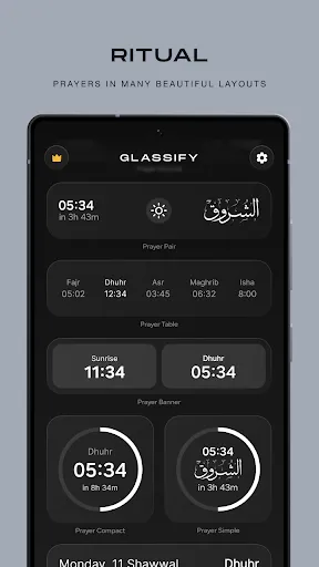 Скриншот 4 — Glassify - Widgets & Themes