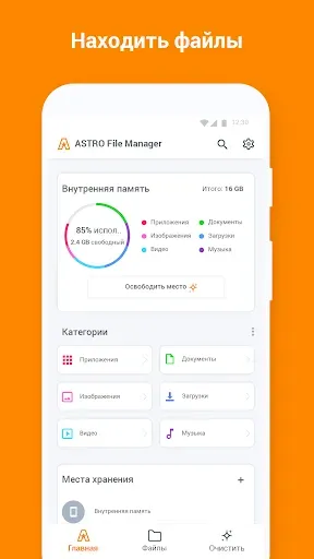 Скриншот 1 — Менеджер Файлов ASTRO