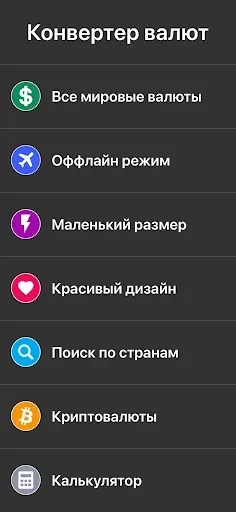 Скриншот 1 — Конвертер валют - курс валют