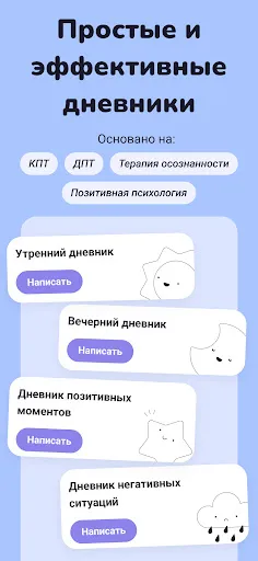 Скриншот 4 — КПТ дневник эмоций: Moodi